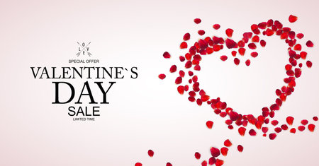 Happy Valentines Day Sale Background. Vector Illustrationのイラスト素材