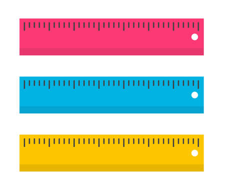 Flat Ruler icon. Isolated rule icon for your web design. Vector Illustrationのイラスト素材