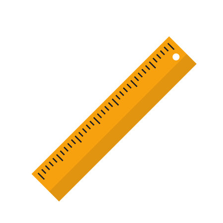 Flat Ruler icon. Isolated rule icon for your web design. Vector Illustrationのイラスト素材