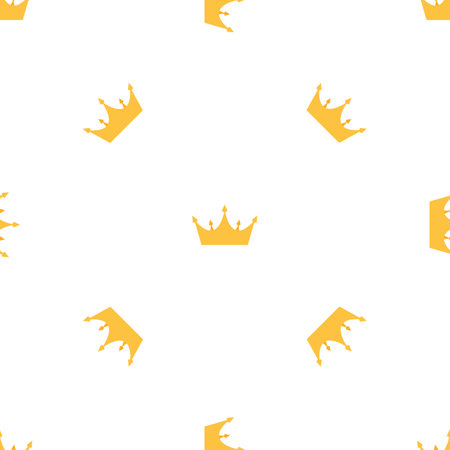 Abstract Seamless pattern with king, princess crowns. Vector Illustrationのイラスト素材
