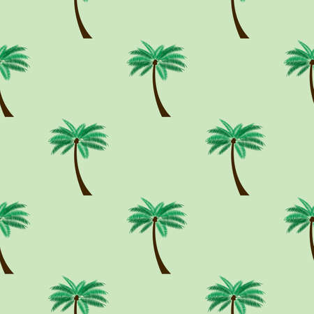Seamless Pattern Background with Palm Vector Illustrationのイラスト素材