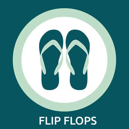 Flip Flops. Hand-drawn vector illustration on white backgroundのイラスト素材