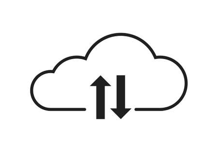 Simple Line Icon cloud business sign. Vector Illustrationのイラスト素材