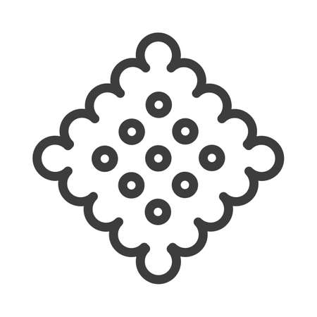 Delicious crispy cookies. Simple food icon in trendy line style isolated on white background for web apps and mobile concept. Vector Illustration. EPS10のイラスト素材