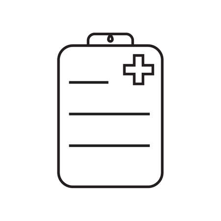 Doctor's planchette simple medical icon in trendy line style isolated on white background for web apps and mobile concept. Vector Illustration EPS10のイラスト素材