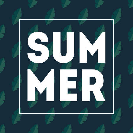 Tropical Palm Leaves Summer Natura Poster Background. Vector Illustration EPS10