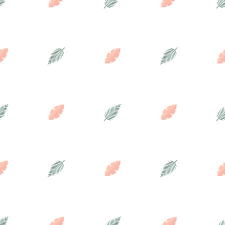 Tropical Palm Leaves Seamless Pattern Background. Vector Illustration EPS10のイラスト素材