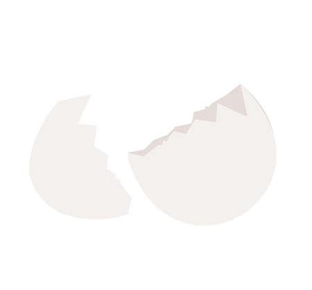 Broken egg simple icon. Vector Illustrationのイラスト素材