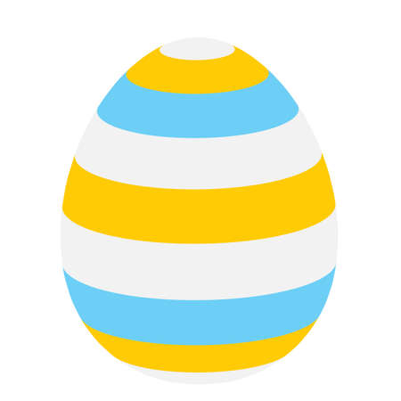 Painted easter egg simple icon. Vector Illustrationのイラスト素材