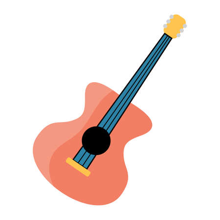 festive guitar for the holiday on white background. Vector Illustration. EPS10のイラスト素材