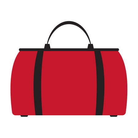 Colored travel bags isolated on white background. Vector Illustration.のイラスト素材