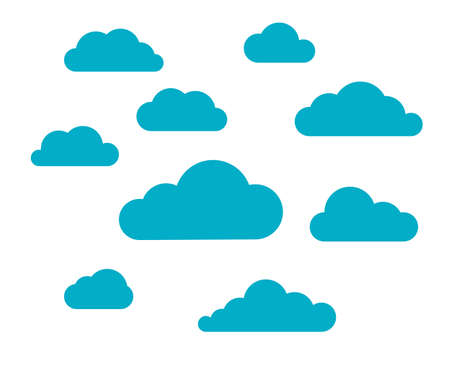 Collection set of clouds. Vector Illustrationのイラスト素材