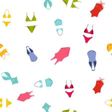 Swimsuit seamless pattern background. Vector Illustration.のイラスト素材