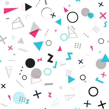 Abstract Geometric Seamless Pattern Minimal Background. Vector Illustrationのイラスト素材