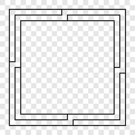 Abstract frame on transparent background. Vector Illustration. EPS10のイラスト素材