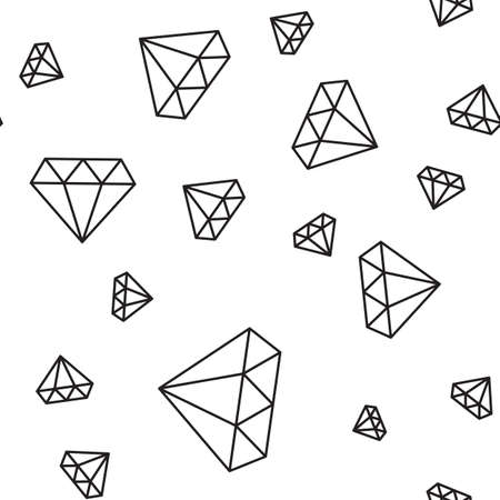 Diamond simple seamless pattern background. Vector Illustration