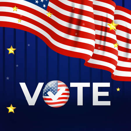 USA election company poster. Vector Illustration EPS10のイラスト素材