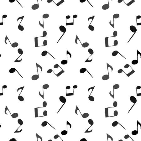 Soaring musical notes. seamless pattern Vector Illustrationのイラスト素材