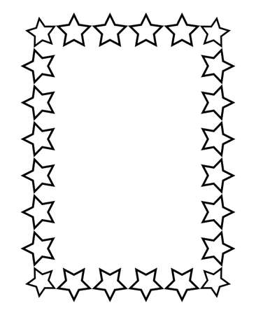 black rectangular frame. A4 format. Vector Illustration. EPS10のイラスト素材