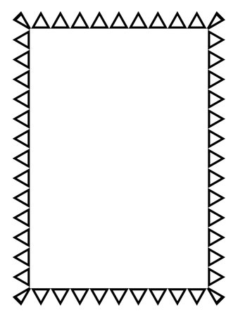 black rectangular frame. A4 format. Vector Illustration. EPS10のイラスト素材