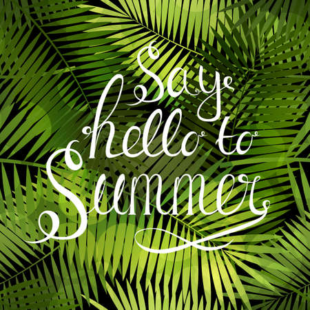 Say Hello to Summer Natural Background Vector Illustration EPS10のイラスト素材