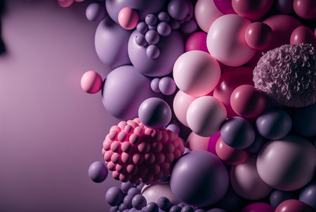 Birthday Party Holiday Balloon Background. Illustration Generative AIの素材