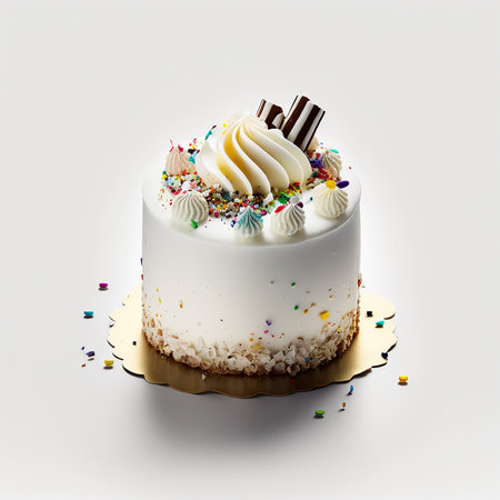 Sweet Cake for Birthday Party. Illustration Generative AIの素材