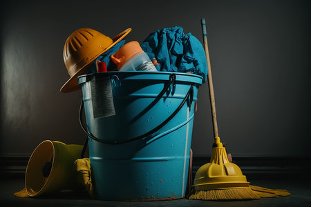 cleaning tools. Illustration Generative AIの素材