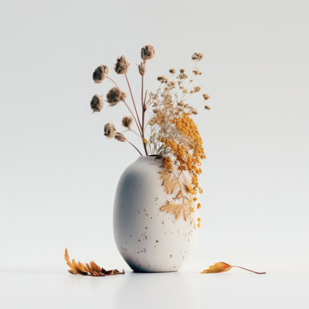 Dry Flowers in Vase Illustration AI Generativeの素材