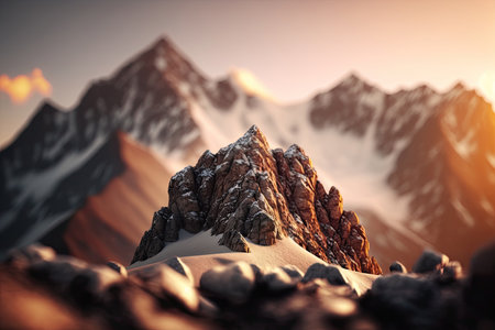 natural mountain background. Illustration AI Generativeの素材
