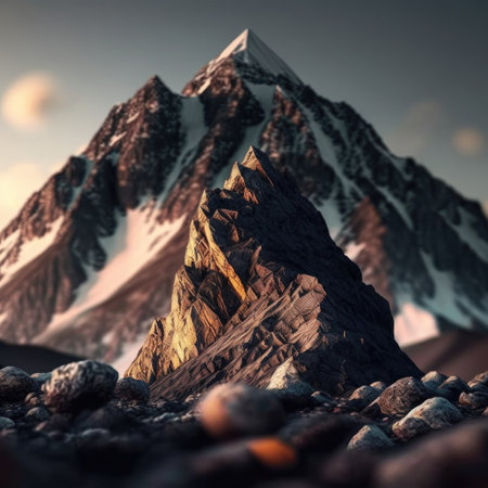 natural mountain background. Illustration AI Generativeの素材