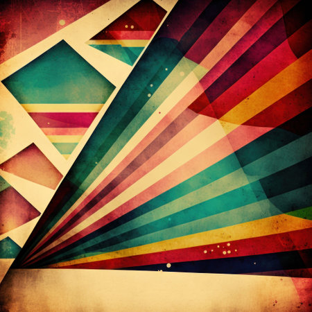 colorful vintage retro background. Illustration Generative AIの素材
