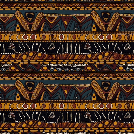 African tribal pattern Illustration Generative AIの素材
