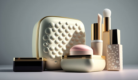 fashion cosmetic set. Illustration Generative AIの素材