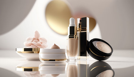 fashion cosmetic set. Illustration Generative AIの素材