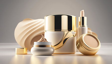 fashion cosmetic set. Illustration Generative AIの素材