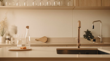 Modern kitchen interior design. Illustration Generative AIの素材