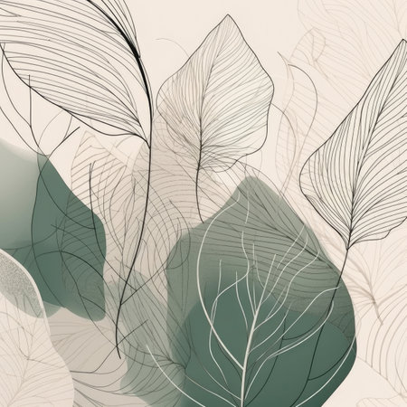 Natural Foliage Background. Illustration Generative AIの素材