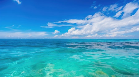 blue ocean background. Illustration Generative AIの素材
