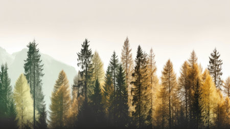 forest landscape. Illustration Generative AIの素材