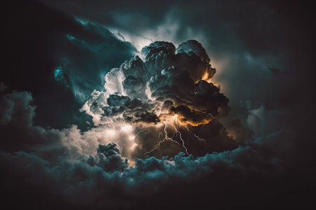 Stormy Cloud Nature Backdrop Illustration Generative AIの素材