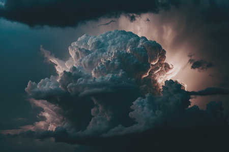 Stormy Cloud Nature Backdrop Illustration Generative AIの素材