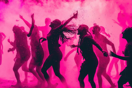 Happy Holi Background. Illustration Generative AIの素材
