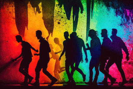 Happy Holi Background. Illustration Generative AIの素材