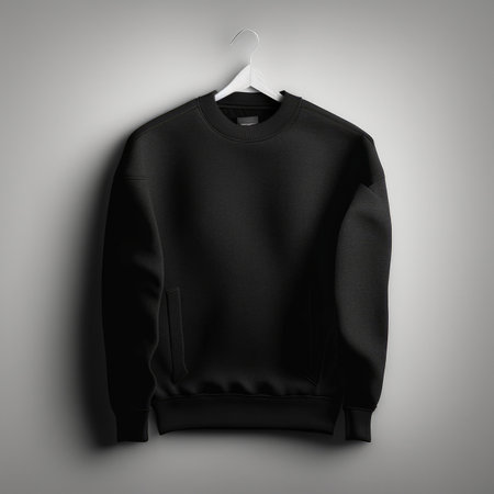 Black sweatshirt. Illustration Generative AIの素材