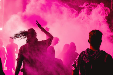 Happy Holi Background. Illustration Generative AIの素材