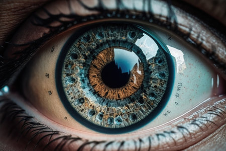 Realistic eye. Illustration Generative AIの素材
