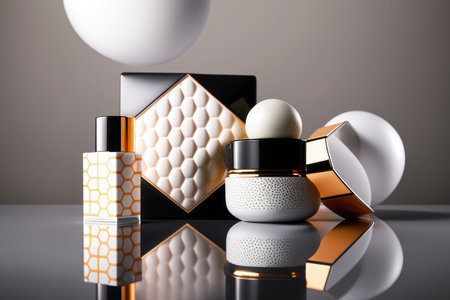 luxury cosmetic background. Illustration Generative AIの素材