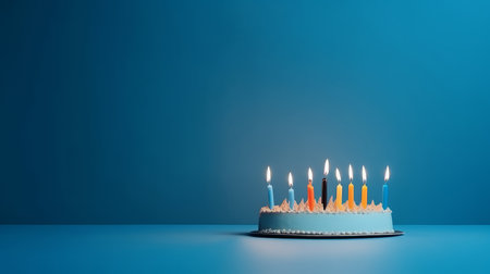 Birthday cake minimal background. Illustration Generative AIの素材