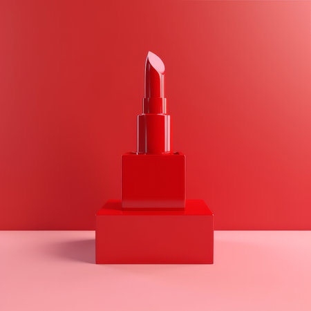 Red lipstick Illustration Generative AIの素材